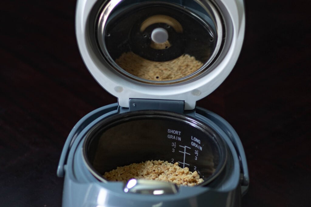 TVP in a rice cooker.