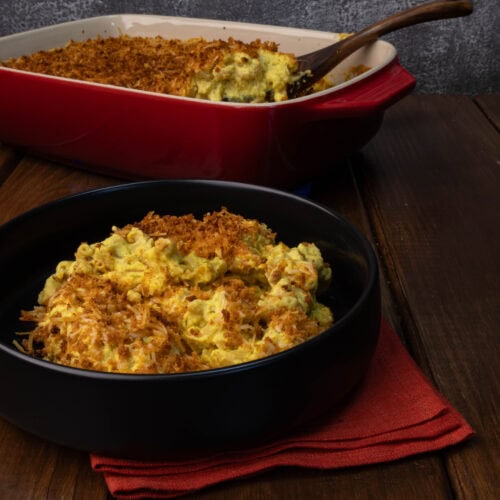 Butternut Squash Mac and Cheese in a bowl.