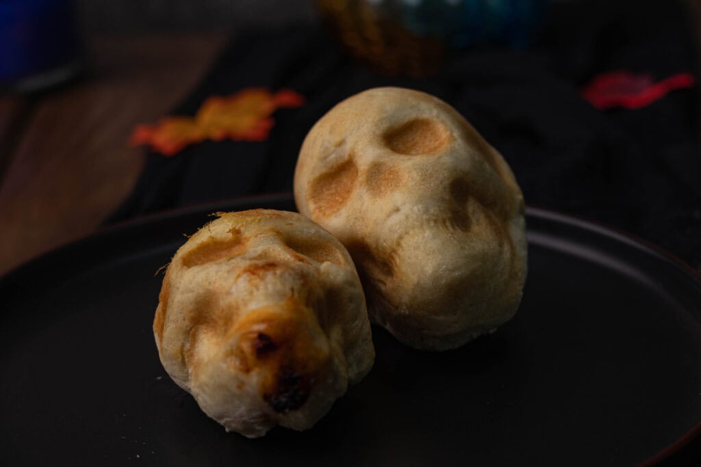 High Protein pizza skulls.