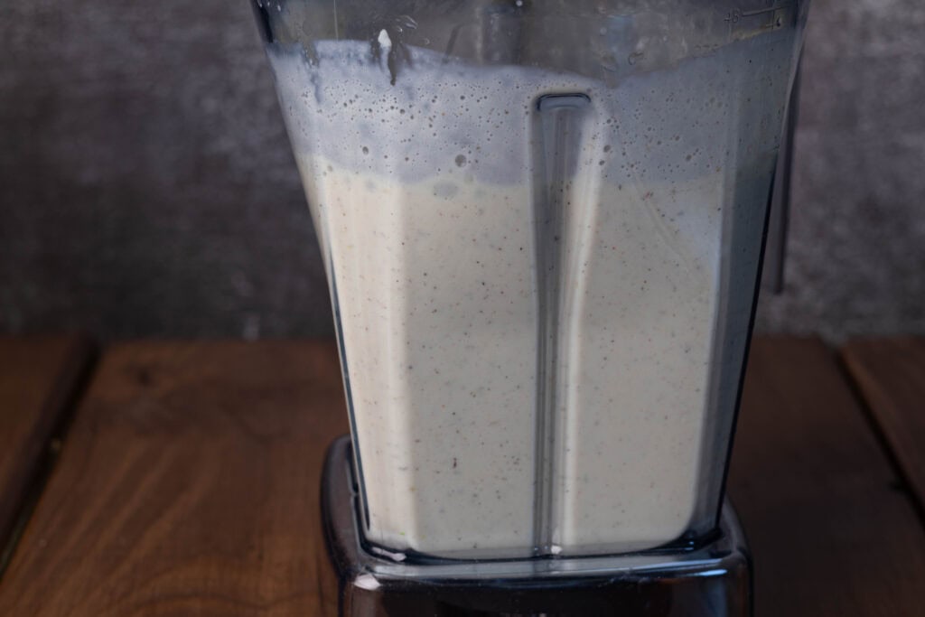 Blended ingredients that will go into the gravy.