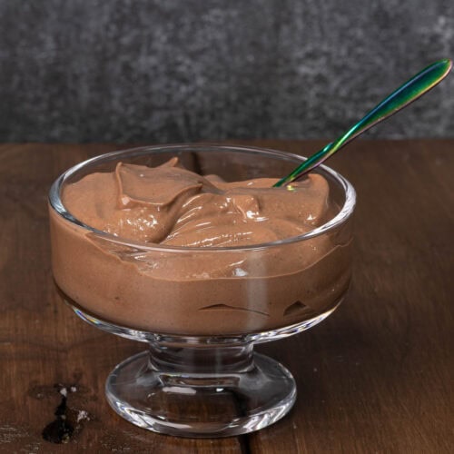 Vegan chocolate protein pudding.
