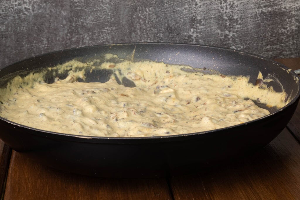 Homemade high protein vegan condensed mushroom soup.