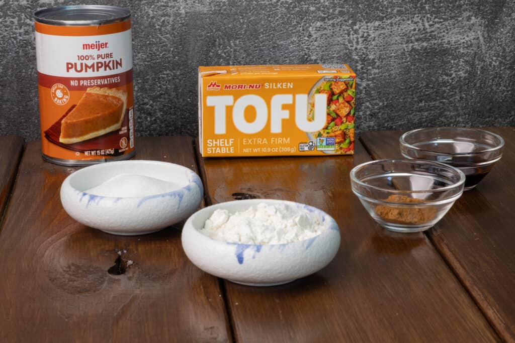 Pumpkin pie filling ingredients.