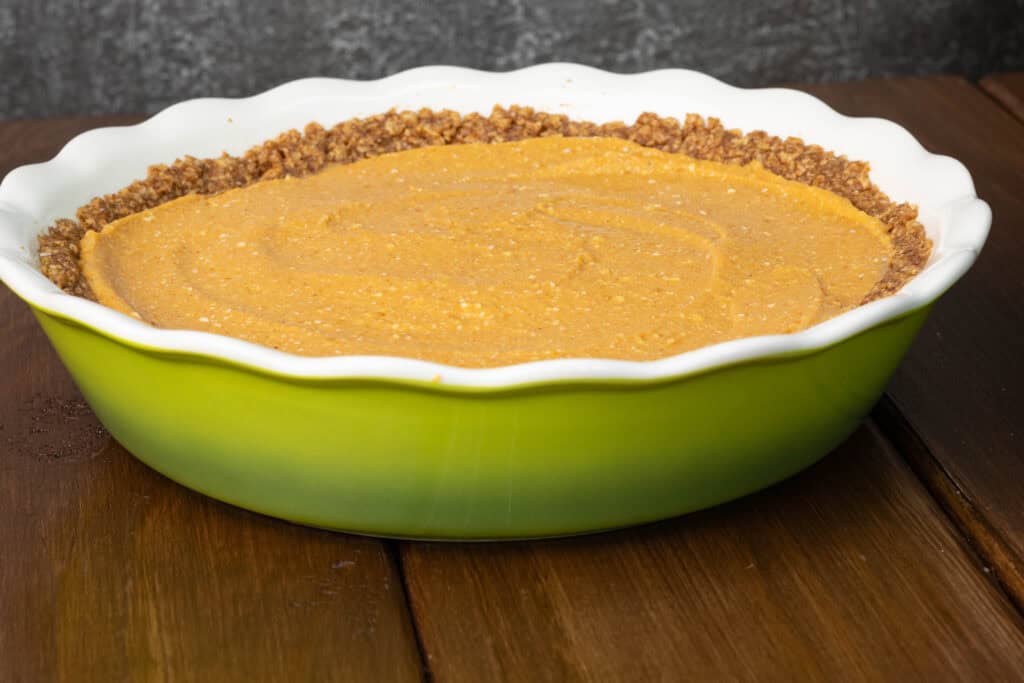 Unbaked pumpkin pie.