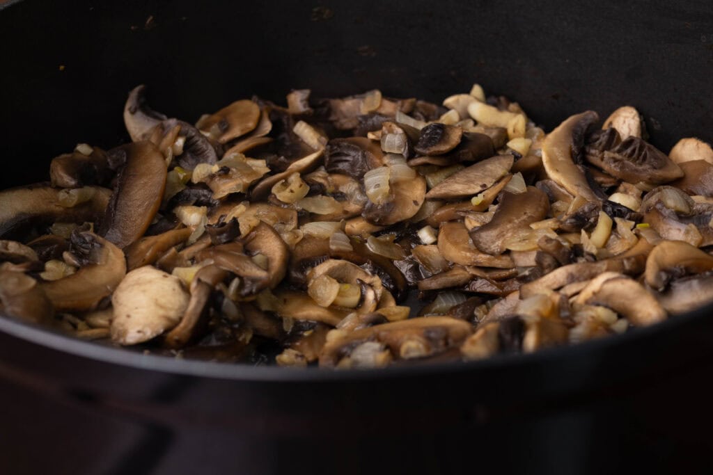 Sauteed mushrooms, onions and garlic.