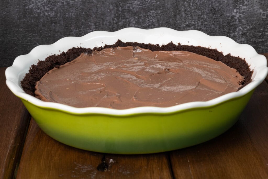 Silken Pie chocolate pudding layer.