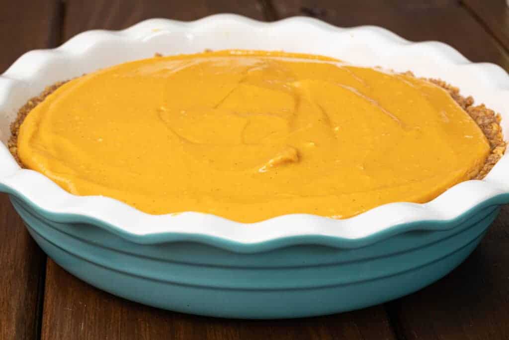 Unbaked sweet potato pie.