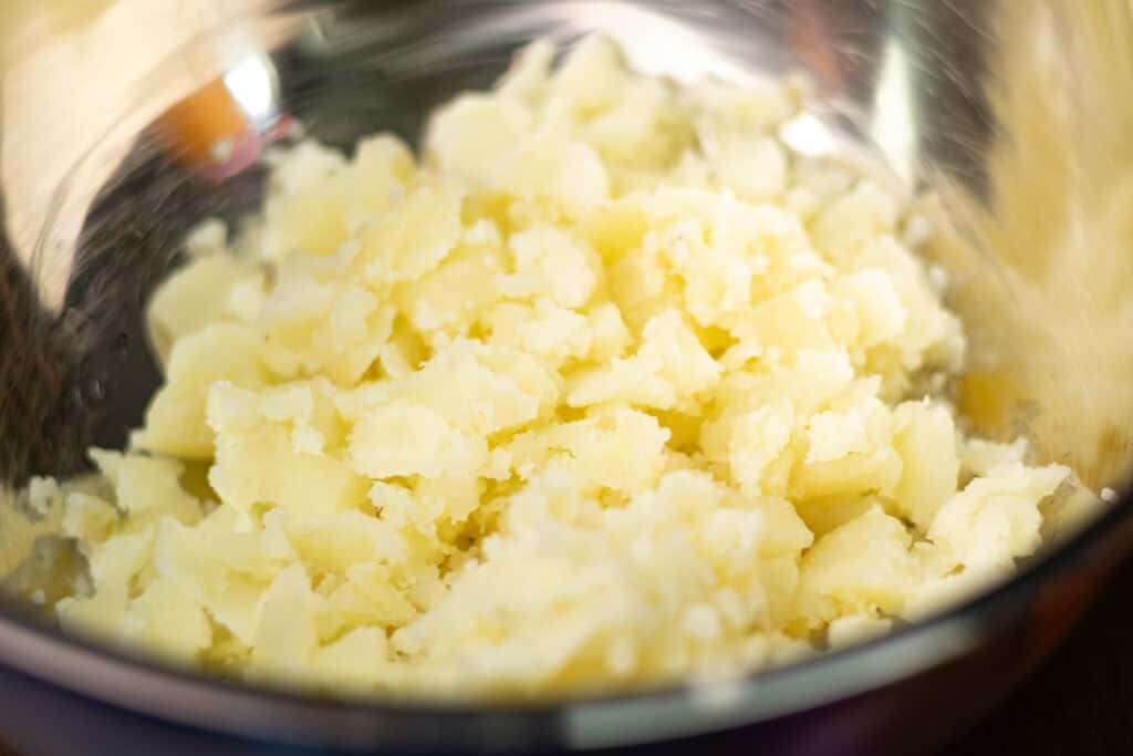Mashed up baked potatoes.