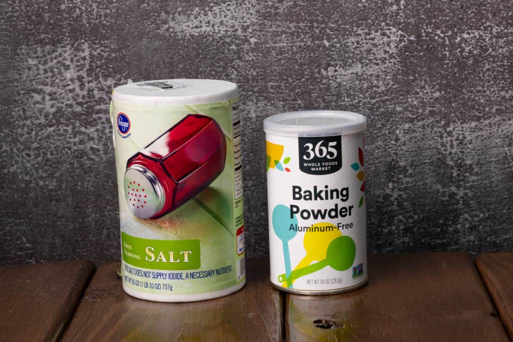 Salt and baking powder.