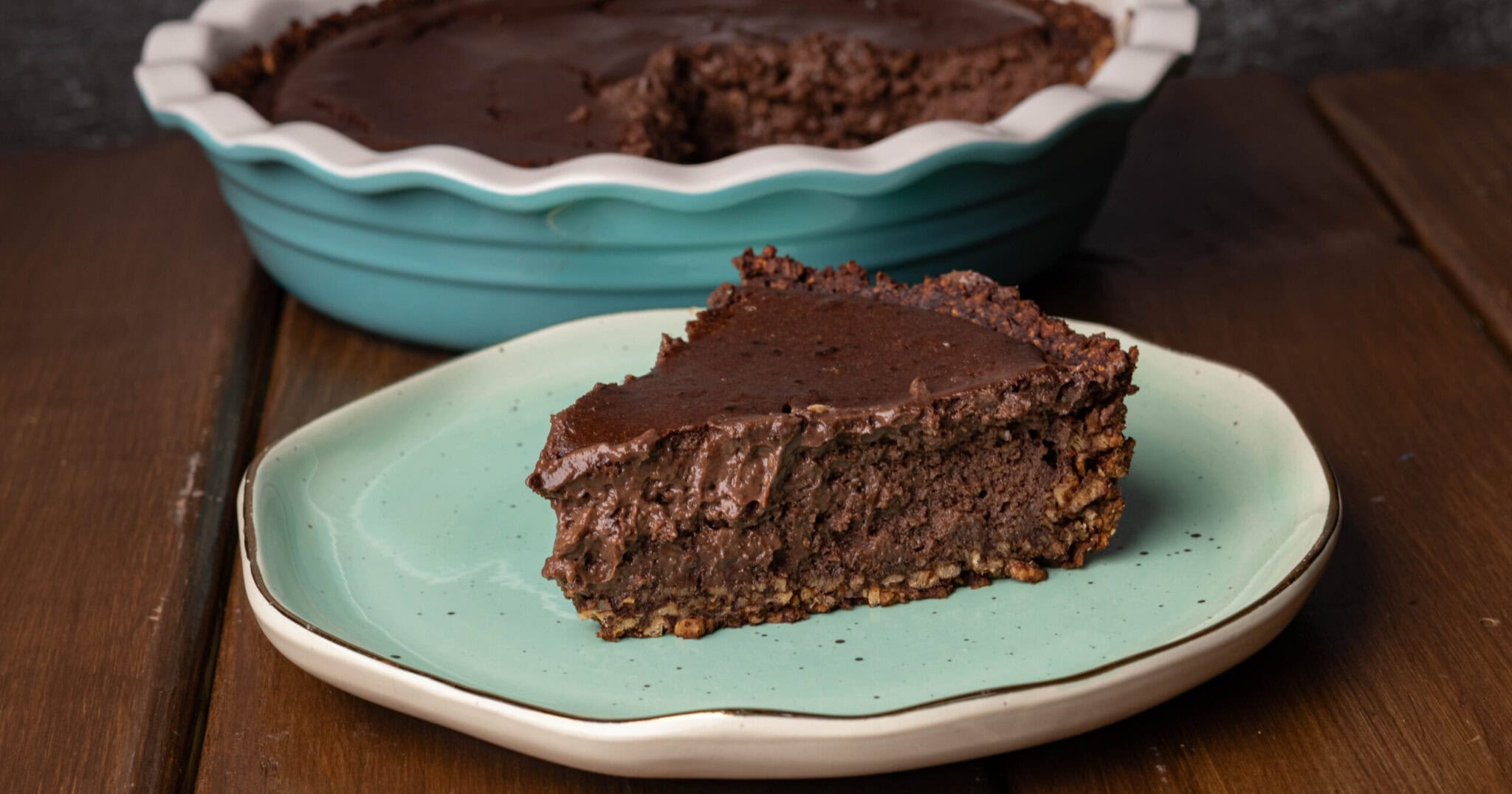 High Protein Triple Chocolate Cheesecake