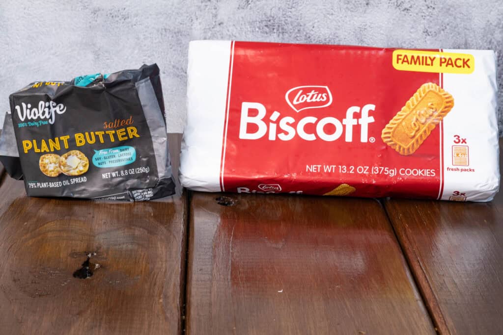 Biscoff cookies and vegan butter.