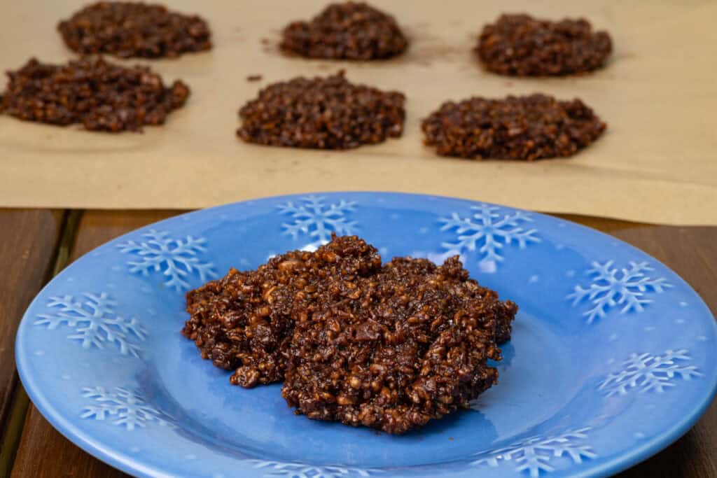 High protein vegan no-bake cookies.