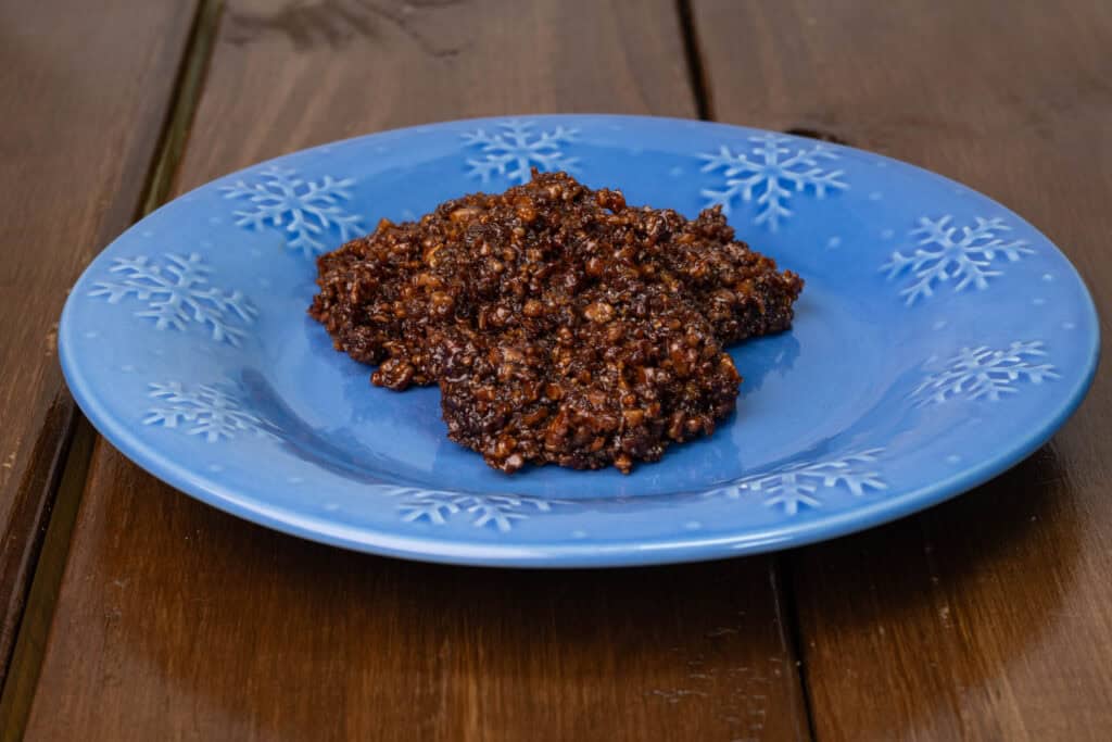 High protein vegan no-bake cookies.