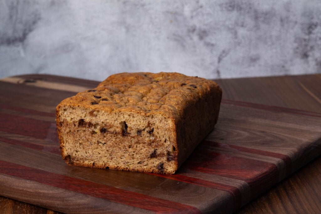 High protein vegan banana bread made with vital wheat gluten.