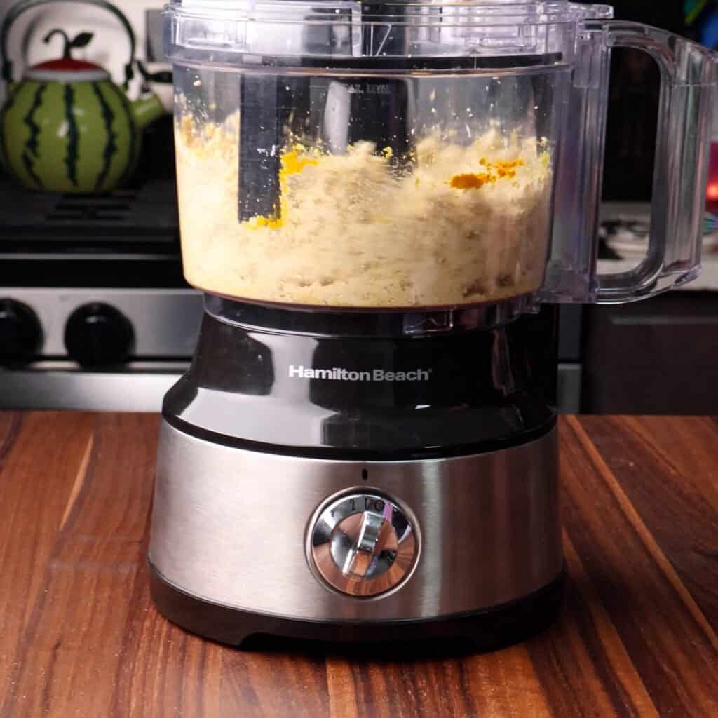 Food processor with the deviled egg filling.