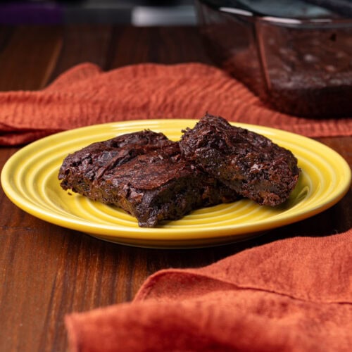 Vegan sweet potato brownies.
