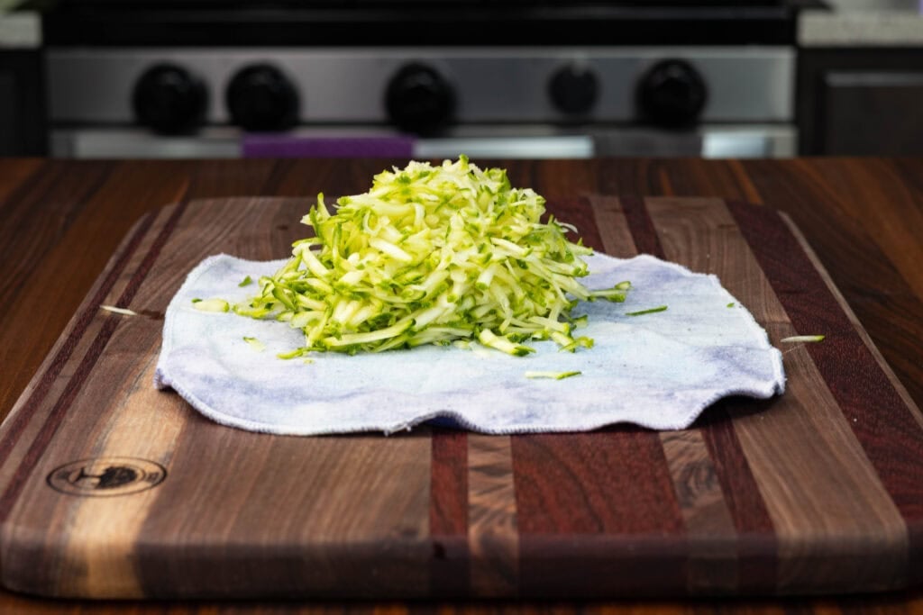 Shredded zucchini.
